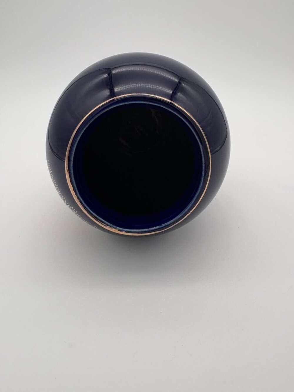 Vintage 6.25" National Silver Company Japanese Cobalt Blue Porcelian Vase Floral - Picture 4 of 4